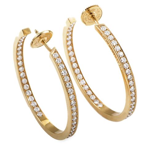 cartier diamond hoop earrings.